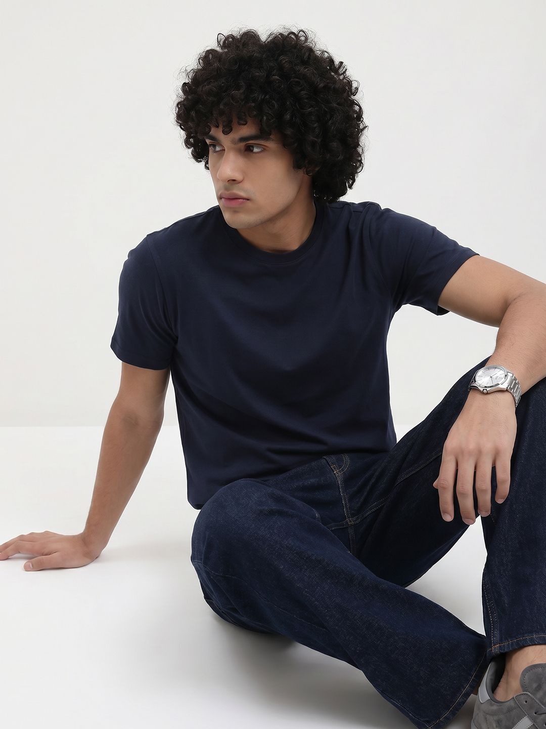 The Roadster Life Co. Round Neck Pure Cotton T-shirt