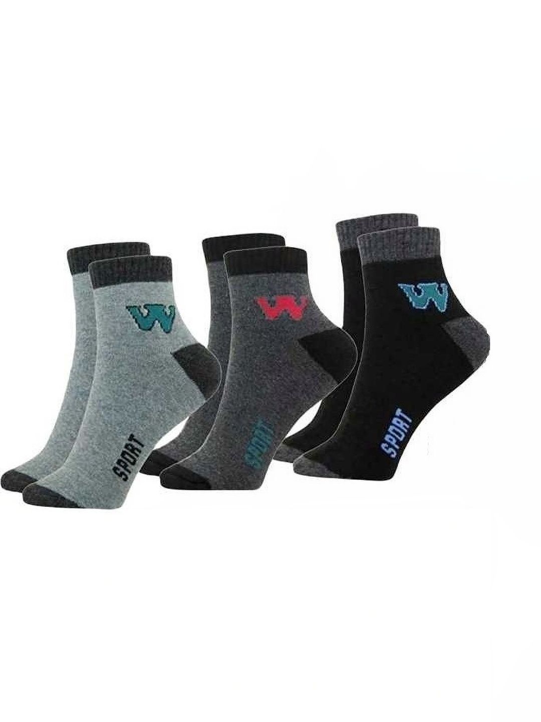 akeet trend Men Pack of 3 Cotton Assorted Patterned Ankle Length Socks