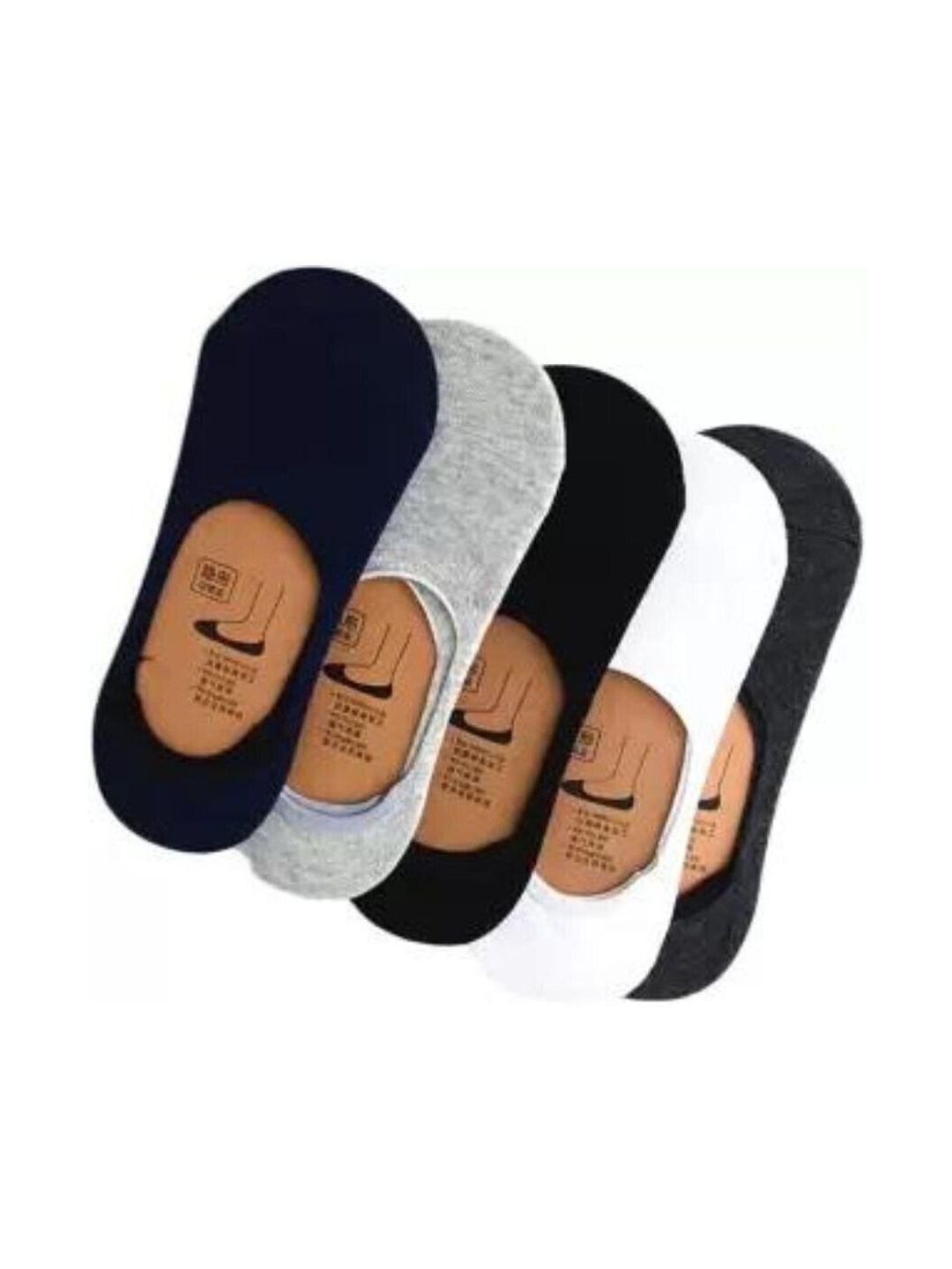 akeet trend Men Pack of 5 Cotton Assorted Shoe Liners Socks