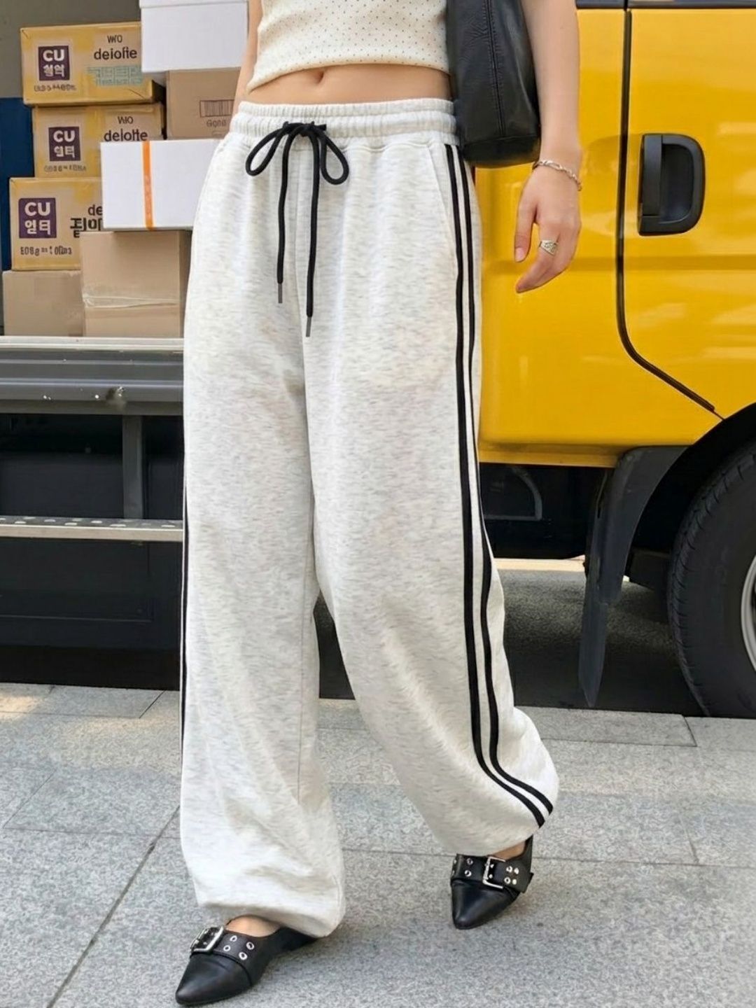 H M Track Pants Grey - Buy H M Track Pants Grey online in India