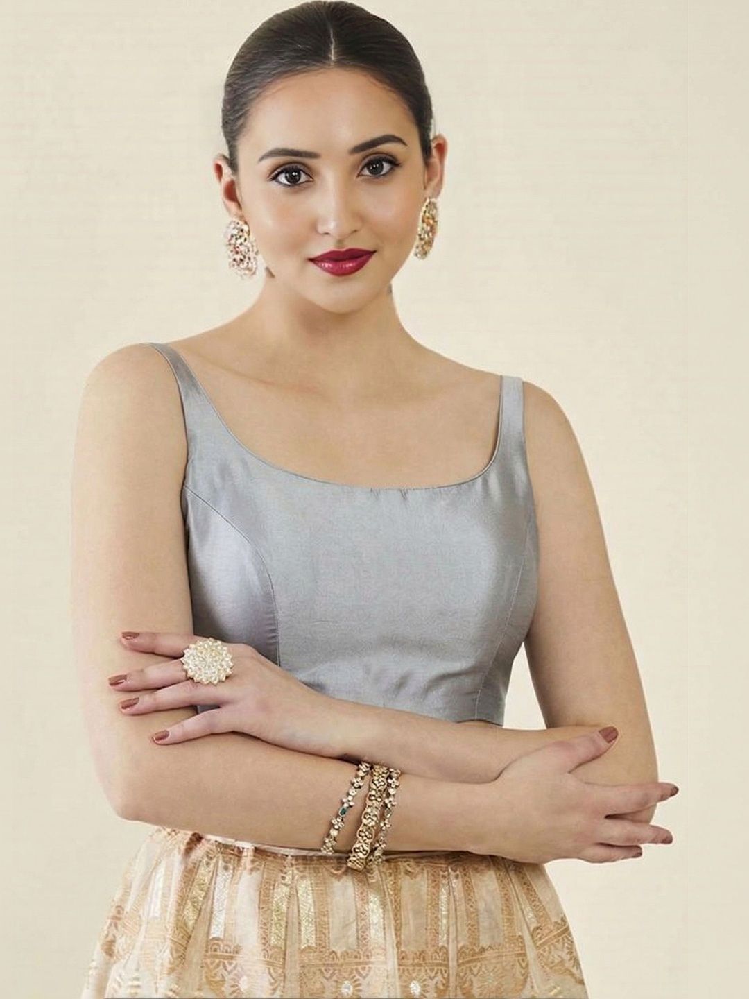 KALINI KALINI Solid Saree Blouse
