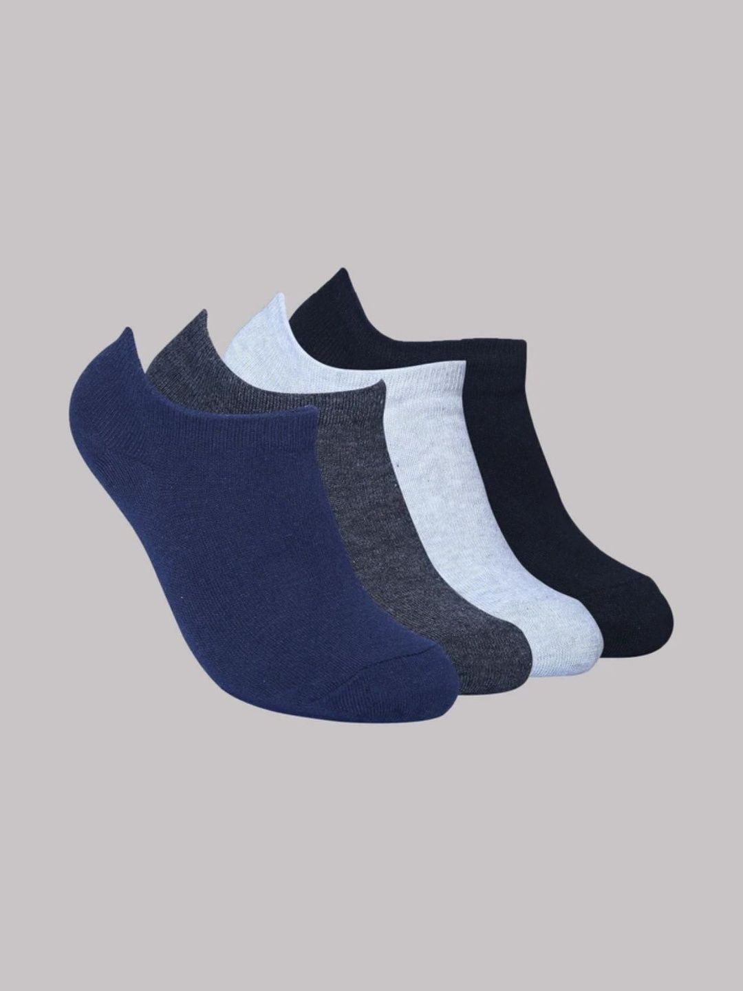 Akeeta Men Pack of 4 Cotton Assorted Shoe Liners Socks