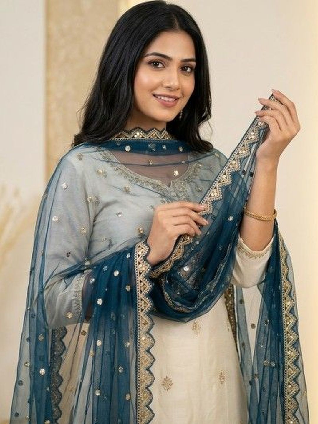 Navti Creations Navti Creations Embroidered Dupatta with Sequinned