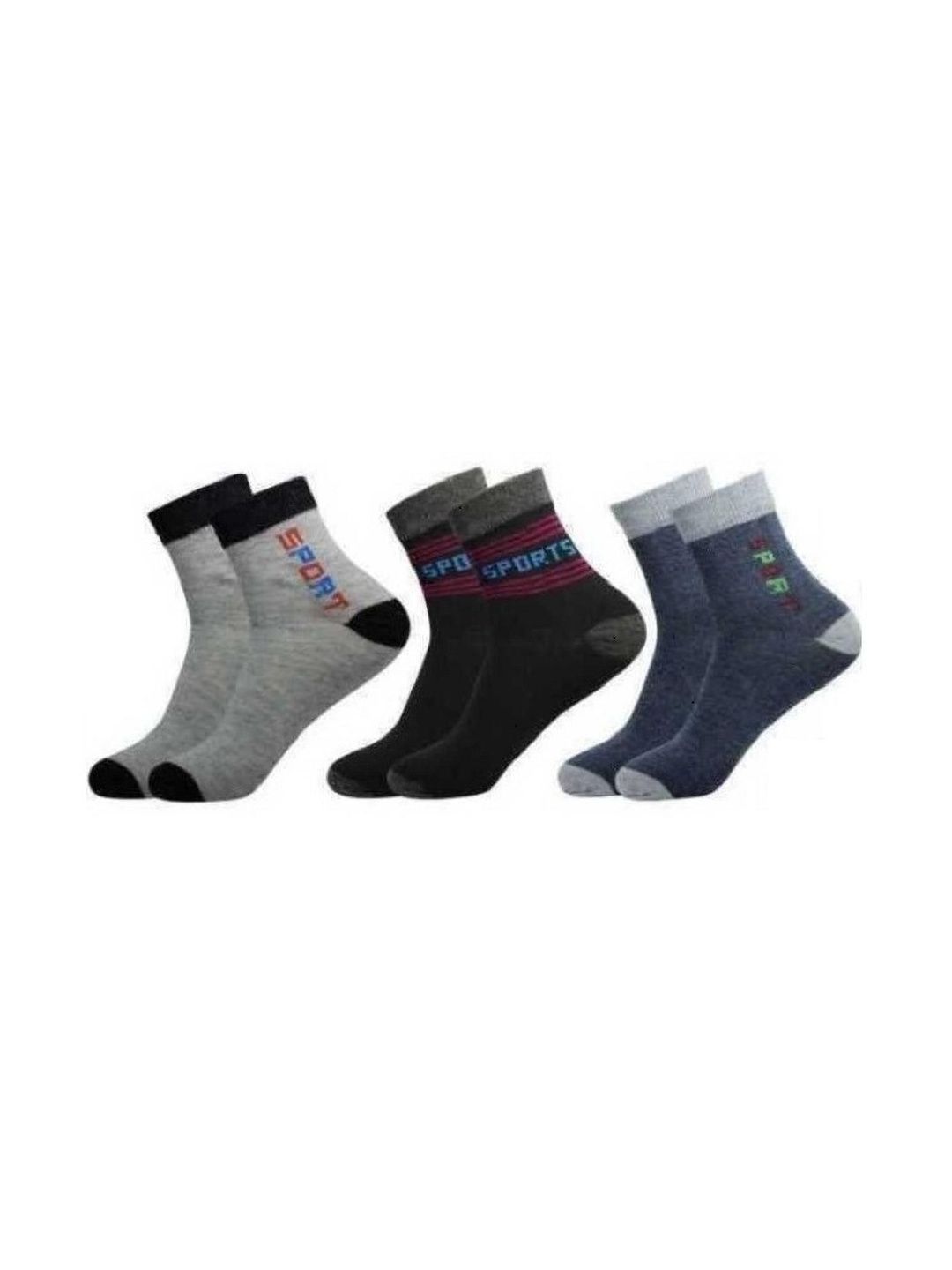 Akeeta Men Pack of 3 Cotton Assorted Patterned Ankle Length Socks