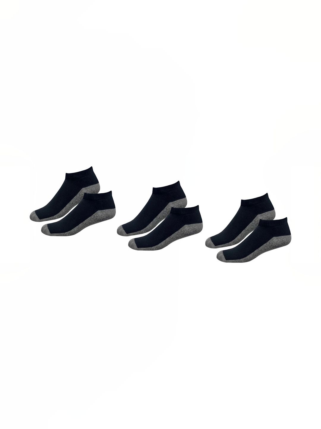 Akeeta Men Pack of 3 Cotton Assorted Colourblocked Ankle Length Socks