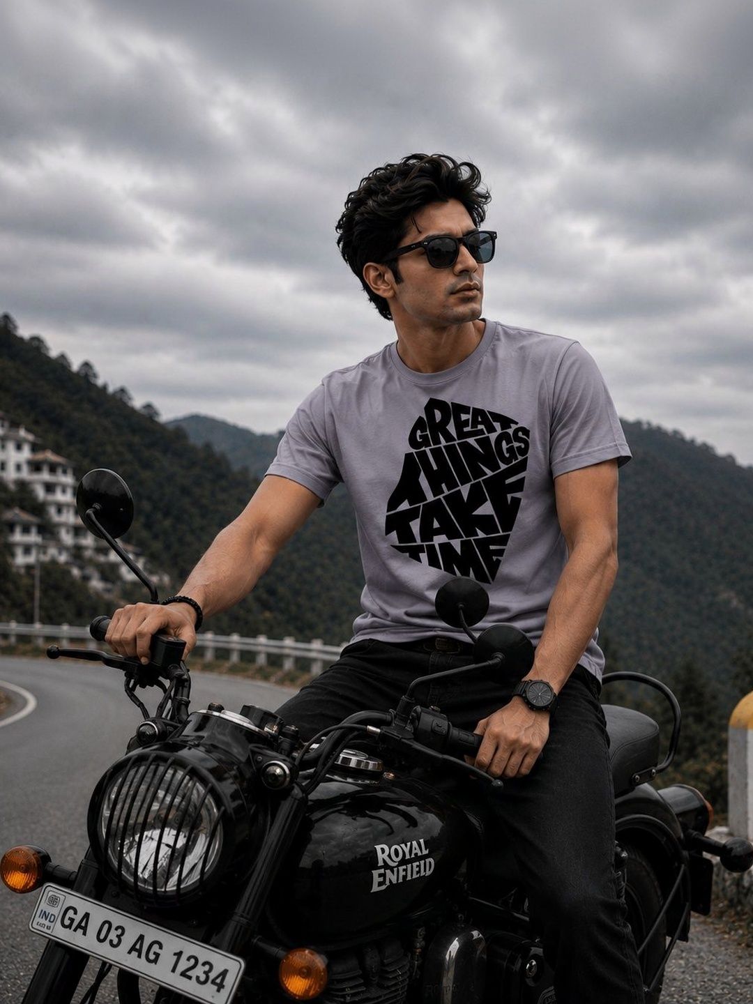 Y TULSI Men Typography Printed T-shirt