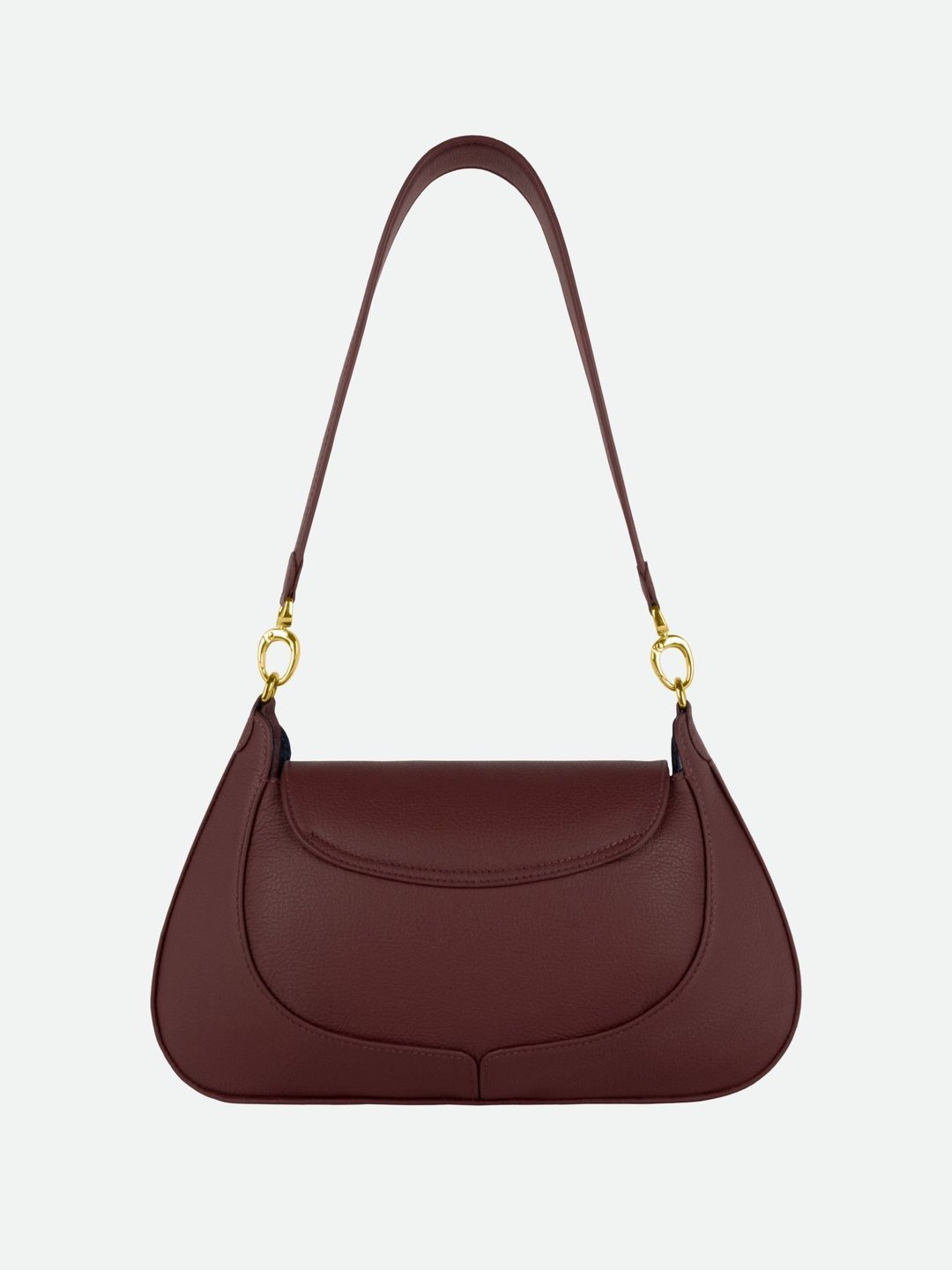 Dalon Textured Leather Shoulder Bag tenon flap shoulder bag