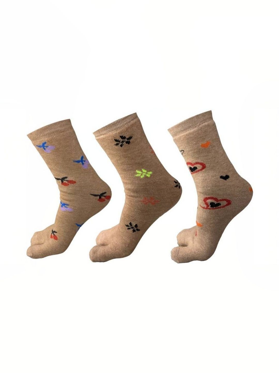Akeeta Men Pack of 3 Cotton Assorted Patterned Ankle Length Socks