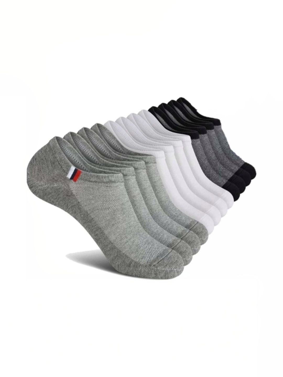 Akeeta Men Pack of 5 Cotton Assorted Shoe Liners Socks