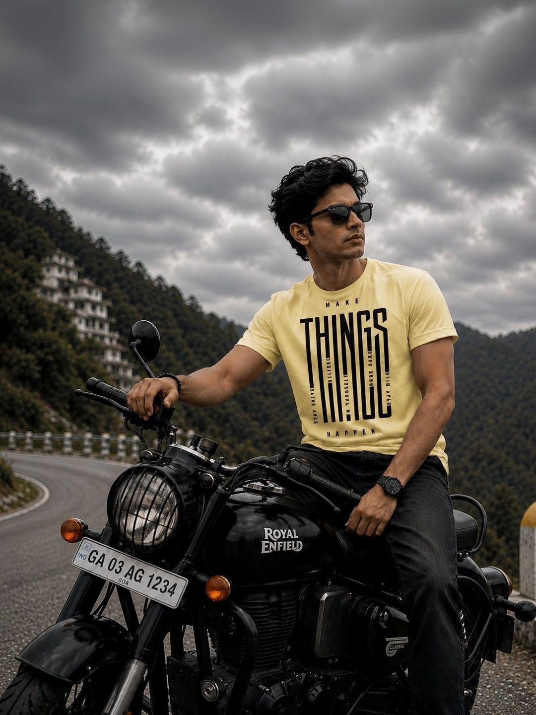 Y TULSI Men Typography Printed T-shirt