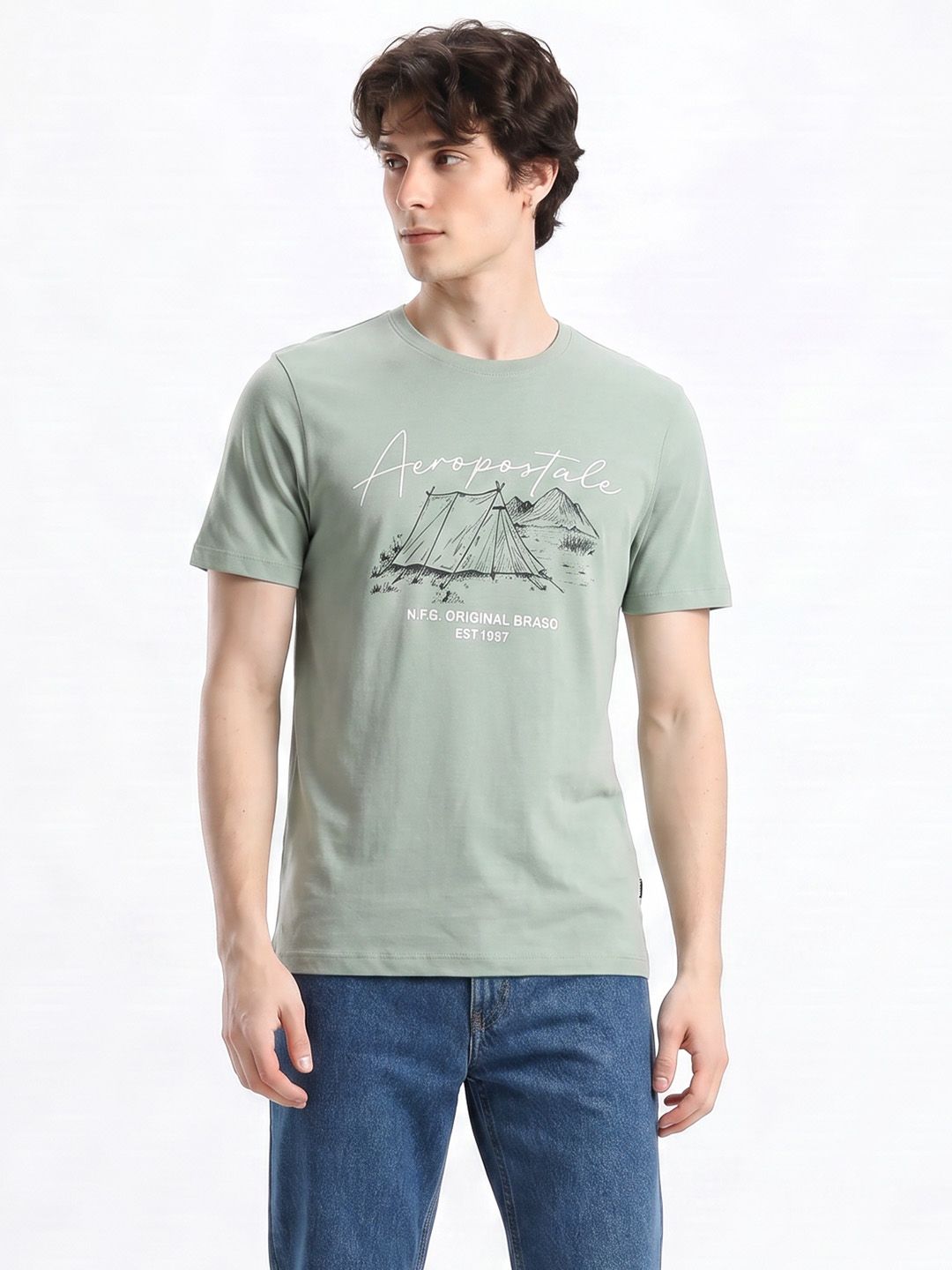 Aeropostale Graphic Printed Pure Cotton T-Shirt