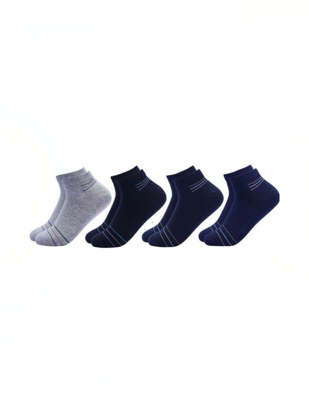 akeet trend Men Pack of 4 Cotton Assorted Striped Ankle Length Socks