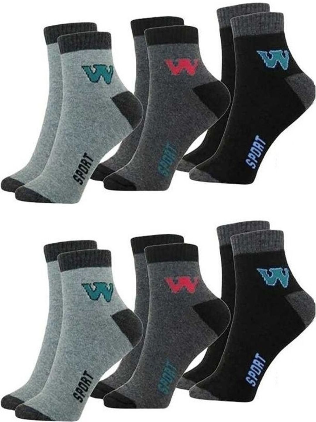 Akeeta Men Pack of 6 Cotton Assorted Patterned Ankle Length Socks
