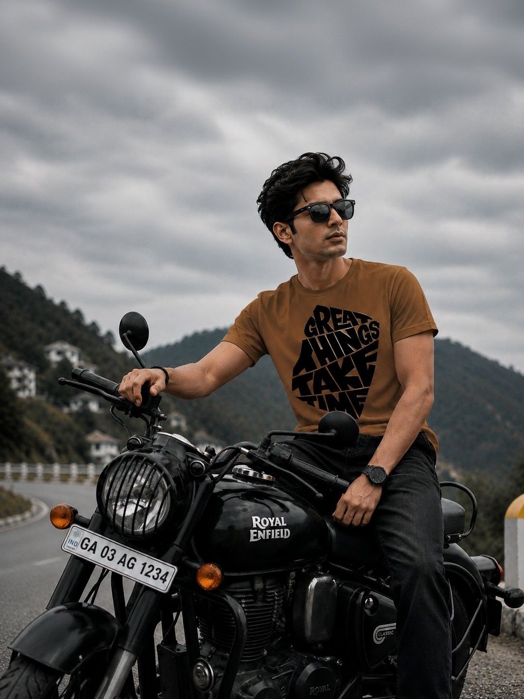 Y TULSI Men Typography Printed T-shirt