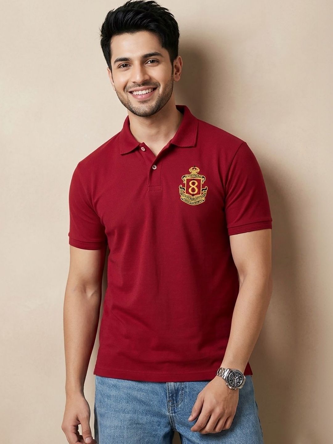 Kook N Keech Men Brand Logo Printed Polo Collar T-shirt