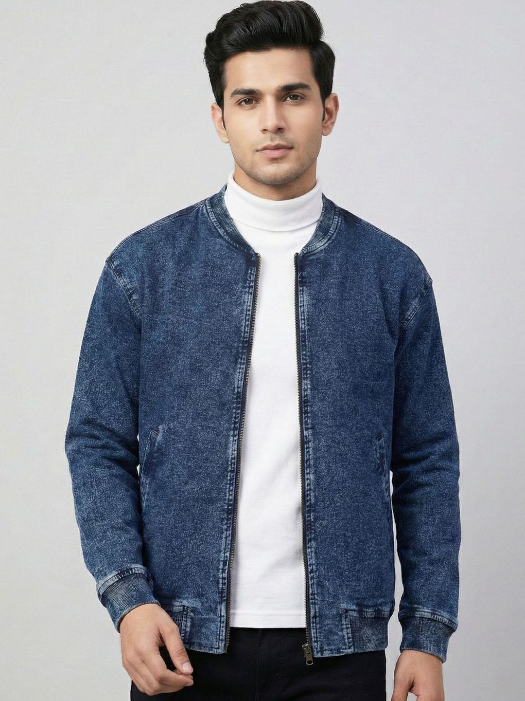 Superlooper Men Washed Bomber Jacket