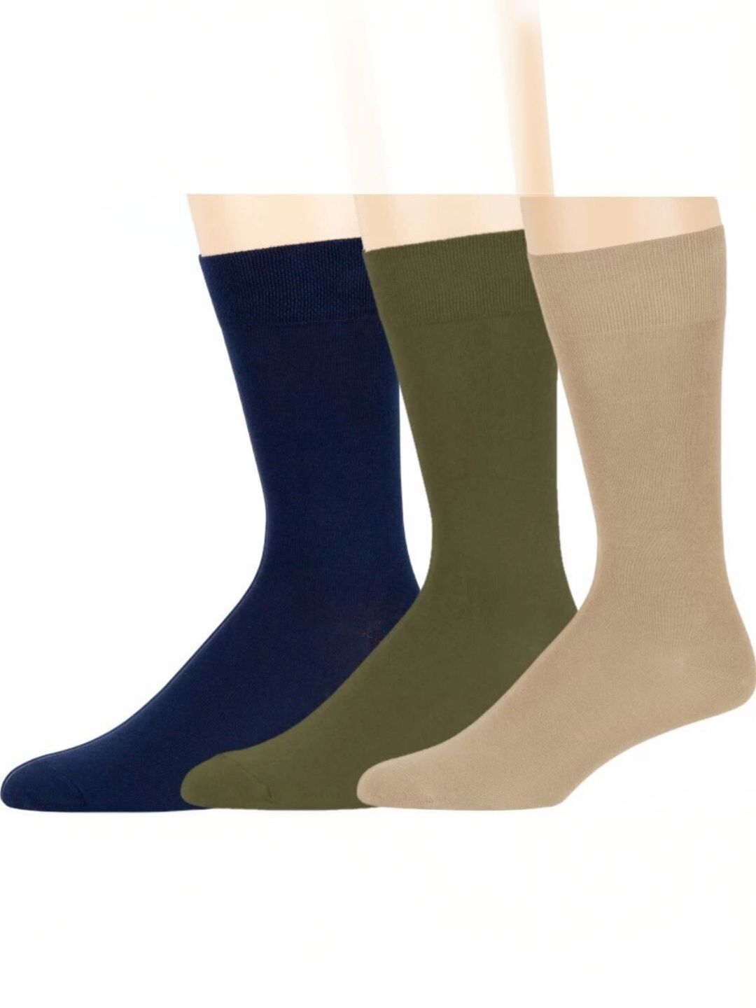 Akeeta Men Pack of 3 Cotton Assorted Calf Length Socks