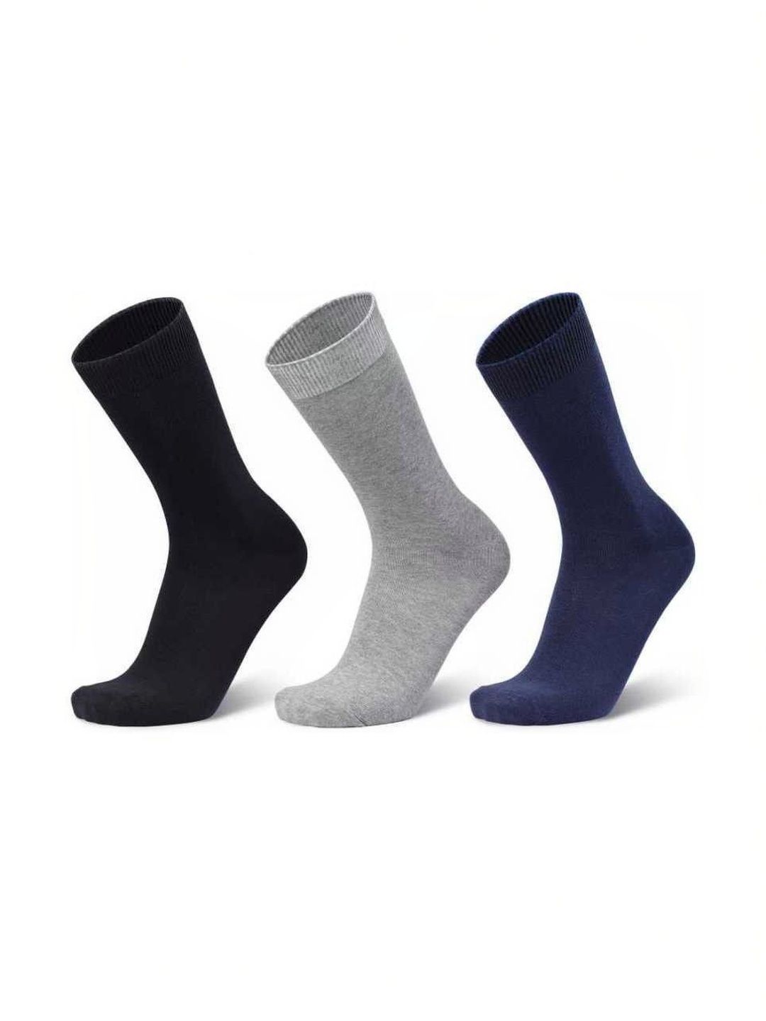 Akeeta Men Pack of 3 Cotton Assorted Calf Length Socks