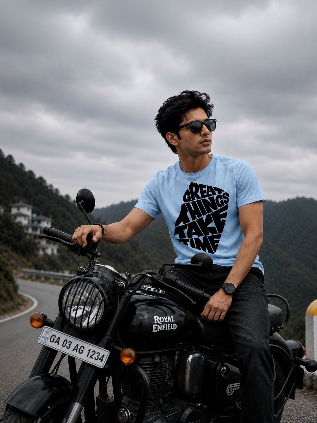 Y TULSI Men Typography Printed T-shirt
