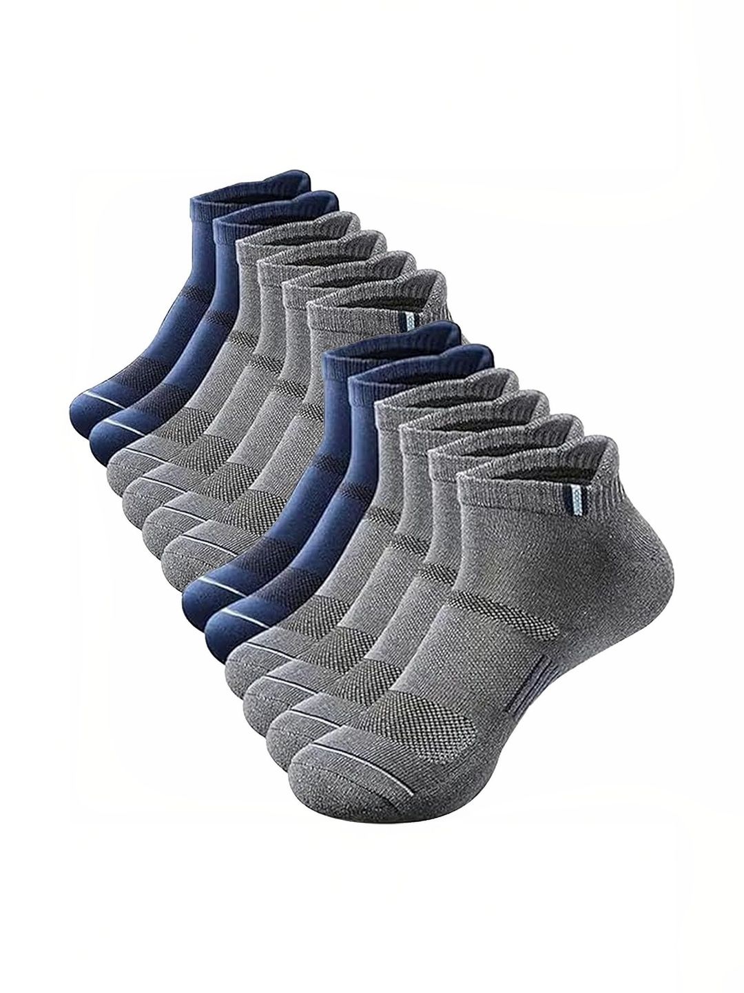 Akeeta Men Pack of 10 Cotton Assorted Patterned Ankle Length Socks
