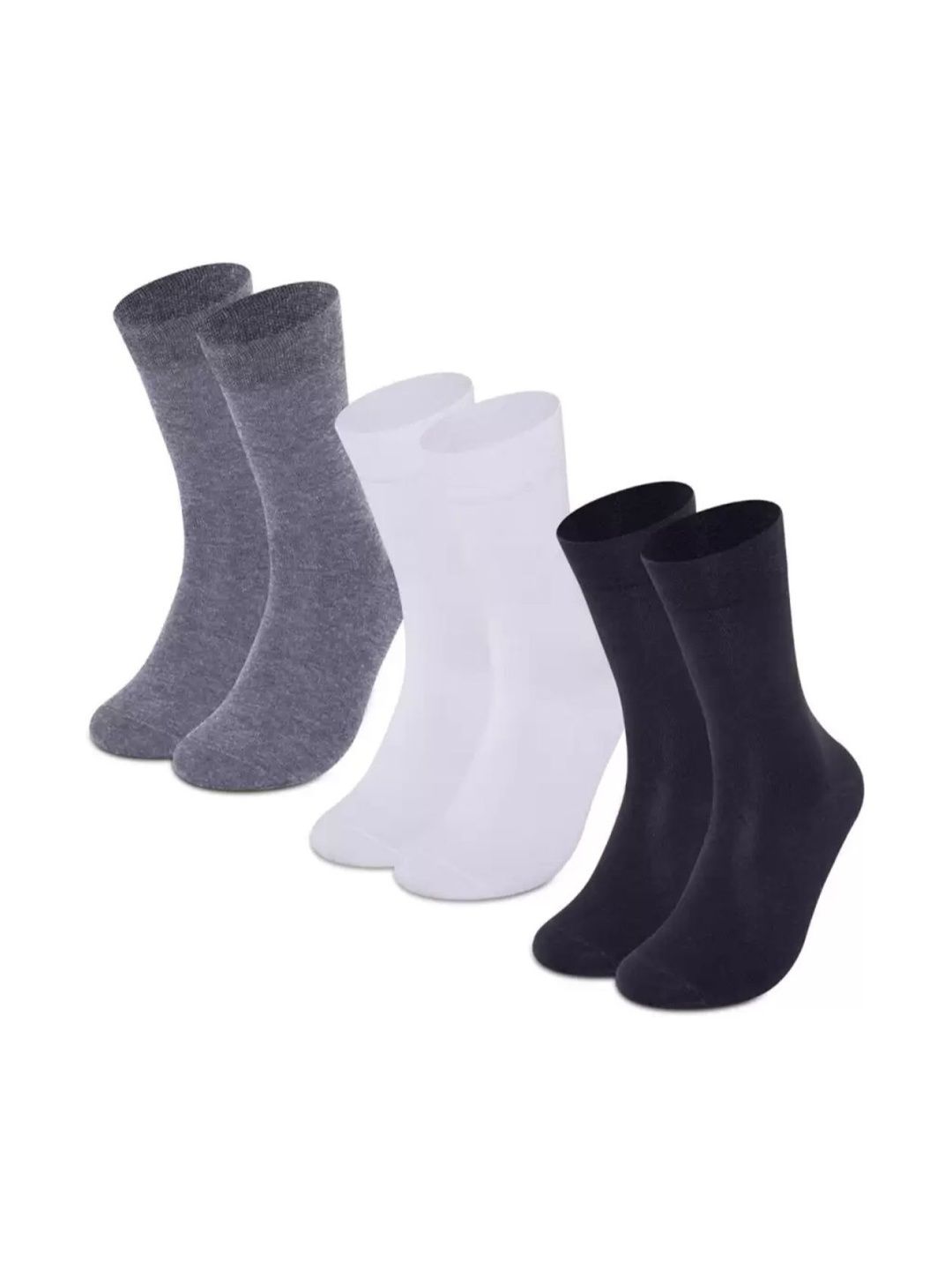 Akeeta Men Pack of 3 Cotton Assorted Calf Length Socks