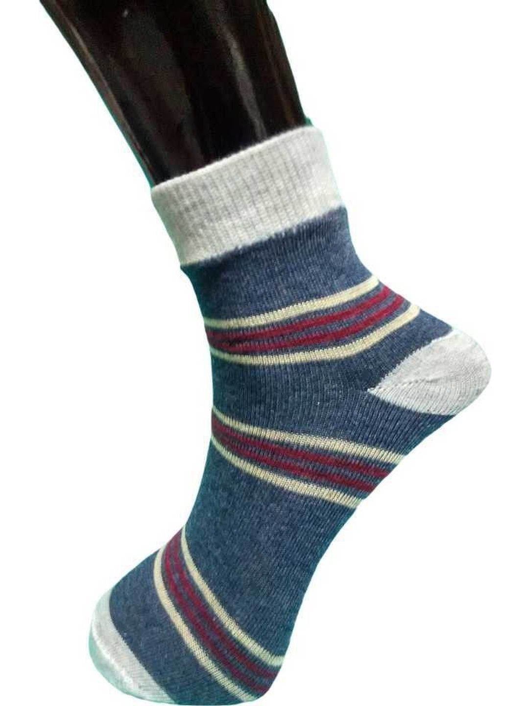 akeet trend Men Cotton Assorted Striped Ankle Length Socks