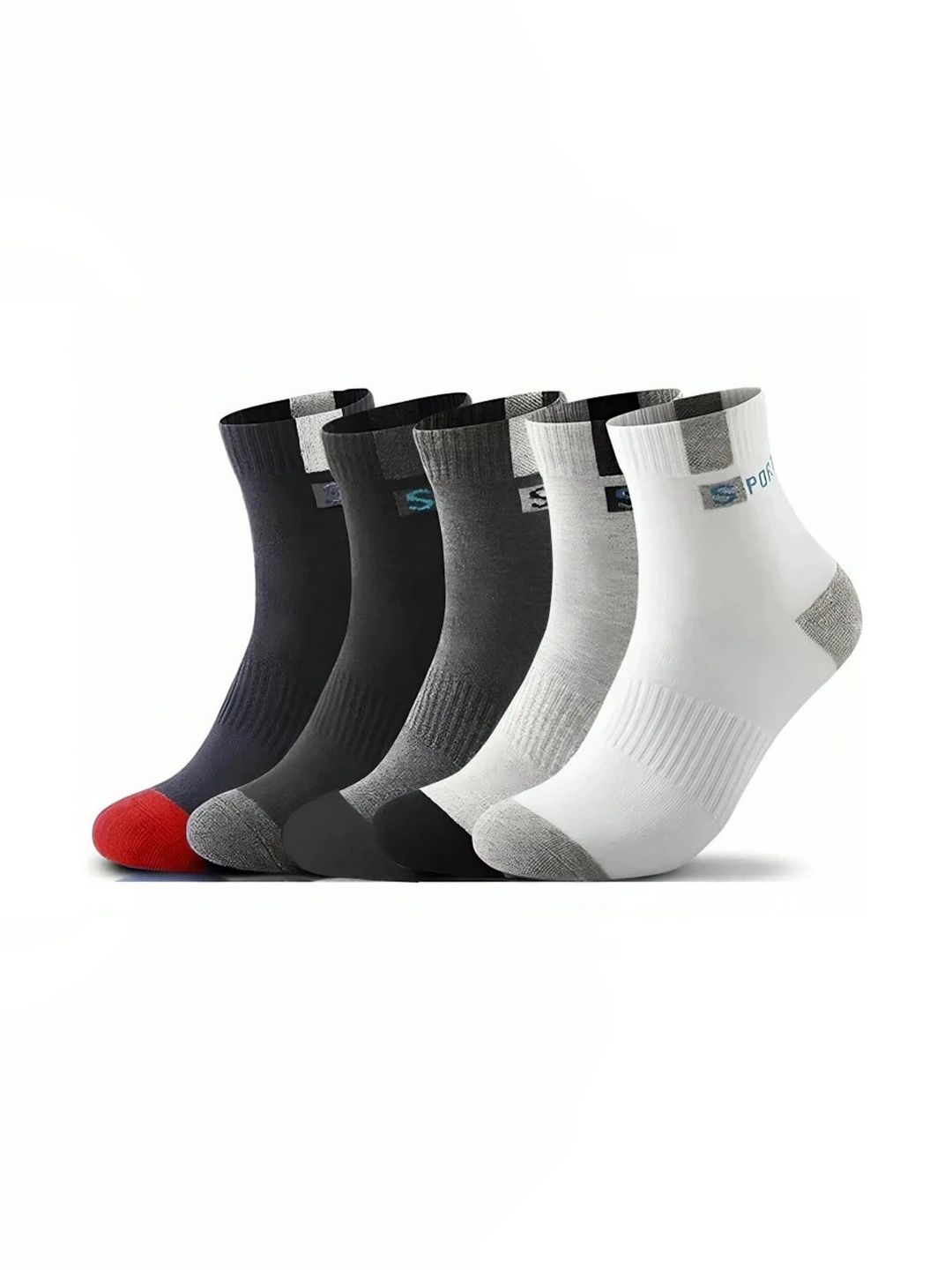 akeet trend Men Pack of 5 Cotton Assorted Patterned Ankle Length Socks