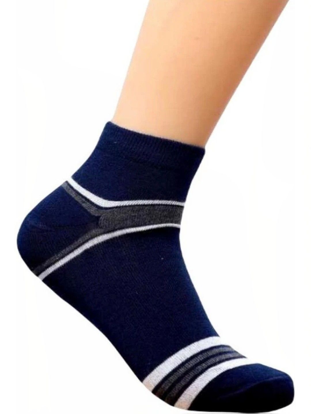 Akeeta Men Cotton Assorted Colourblocked Ankle Length Socks