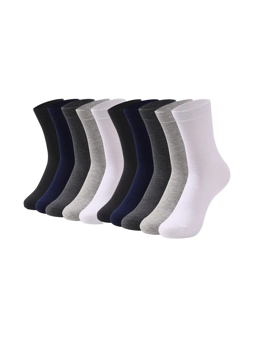 Akeeta Men Pack of 10 Cotton Assorted Calf Length Socks