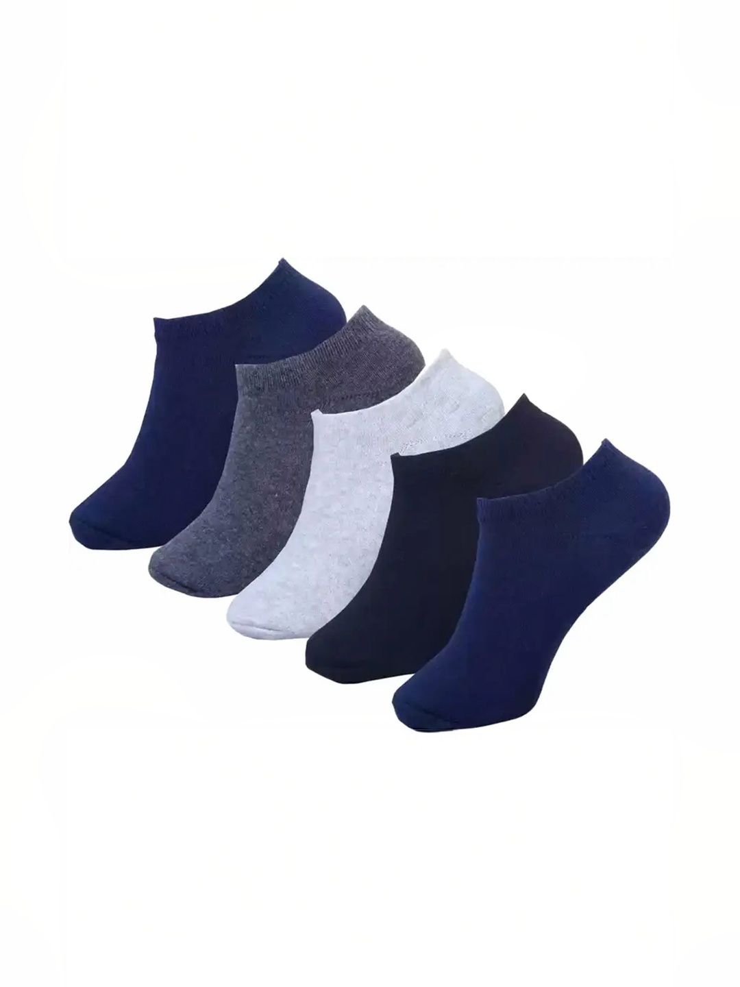 akeet trend Men Pack of 5 Cotton Assorted Shoe Liners Socks