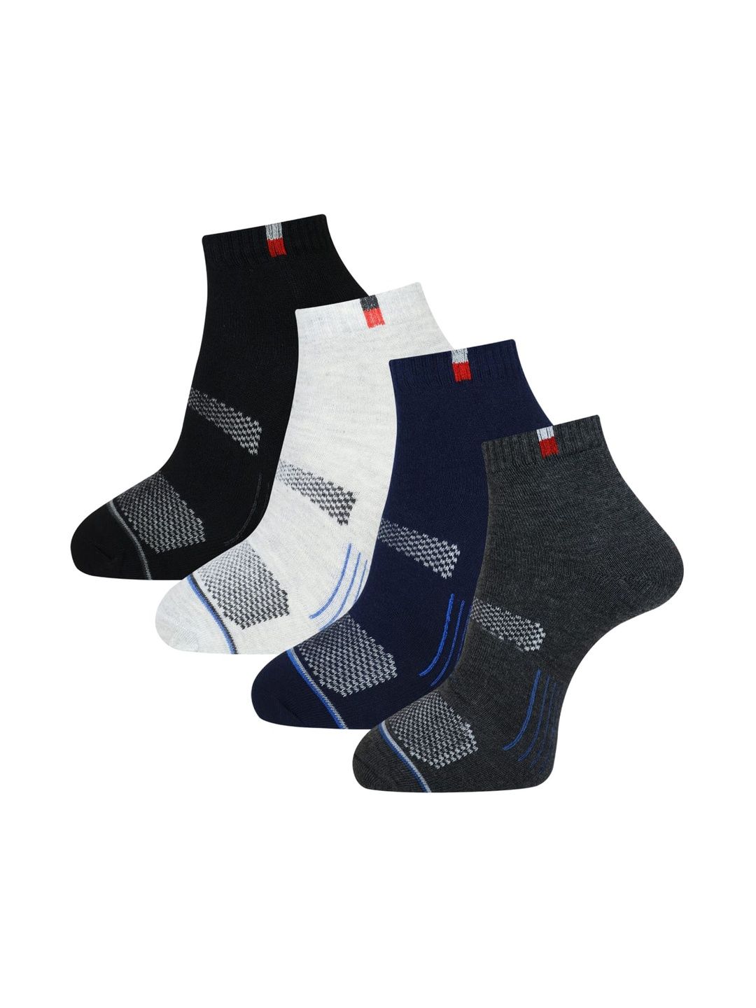 akeet trend Men Pack of 10 Cotton Assorted Patterned Ankle Length Socks