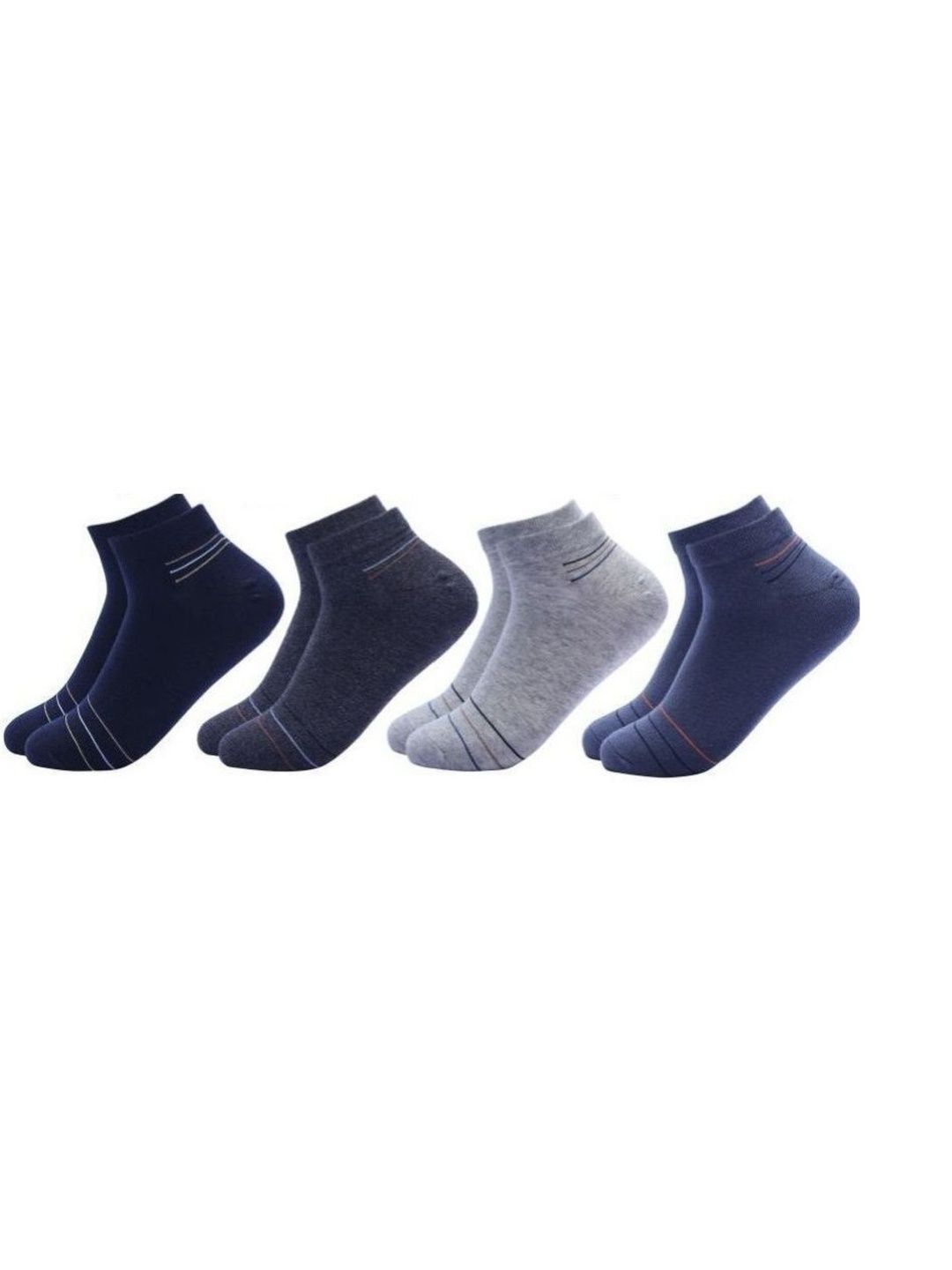 akeet trend Men Pack of 4 Cotton Assorted Striped Ankle Length Socks