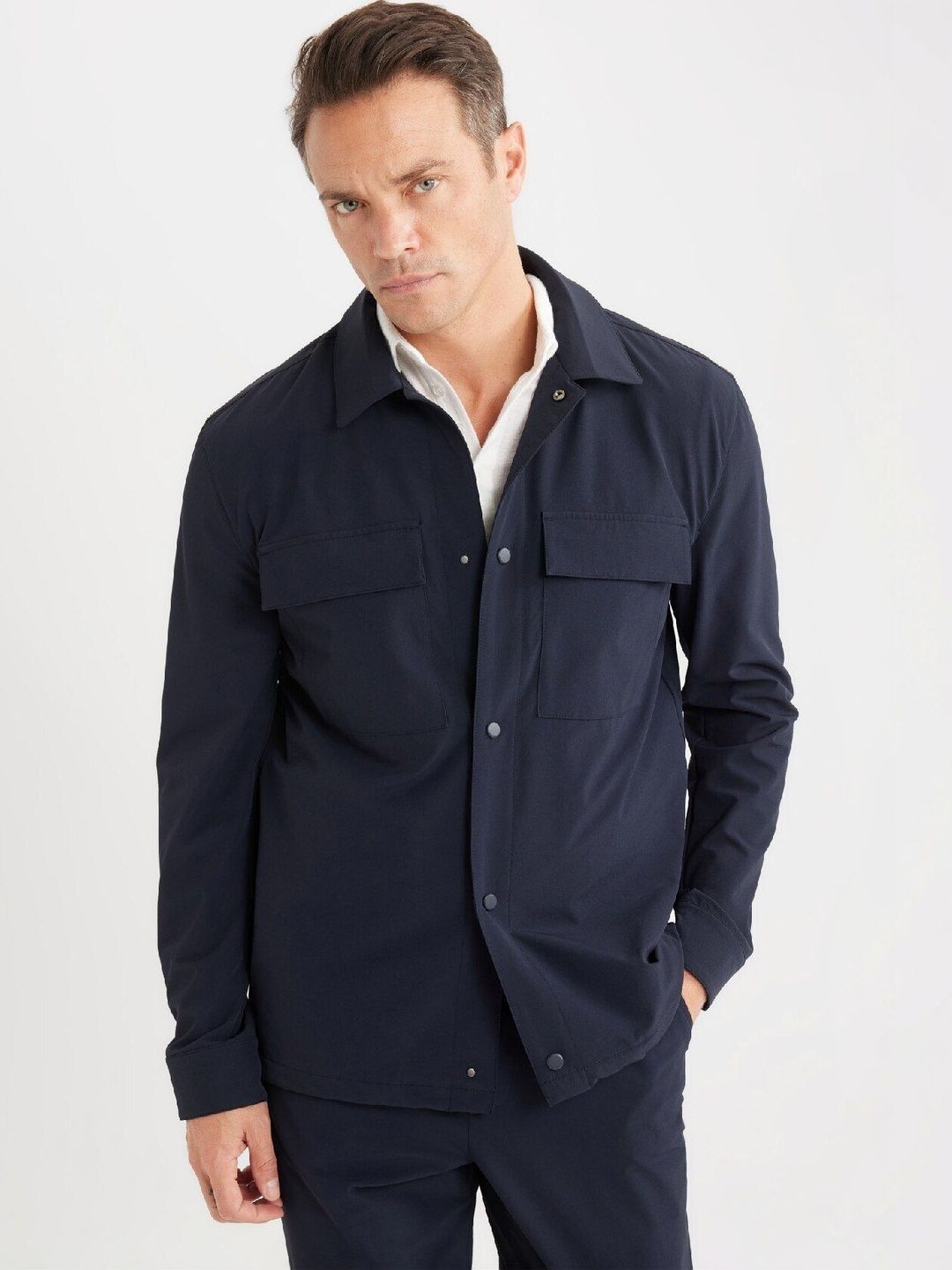 DeFacto Men Lightweight Open Front Jacket