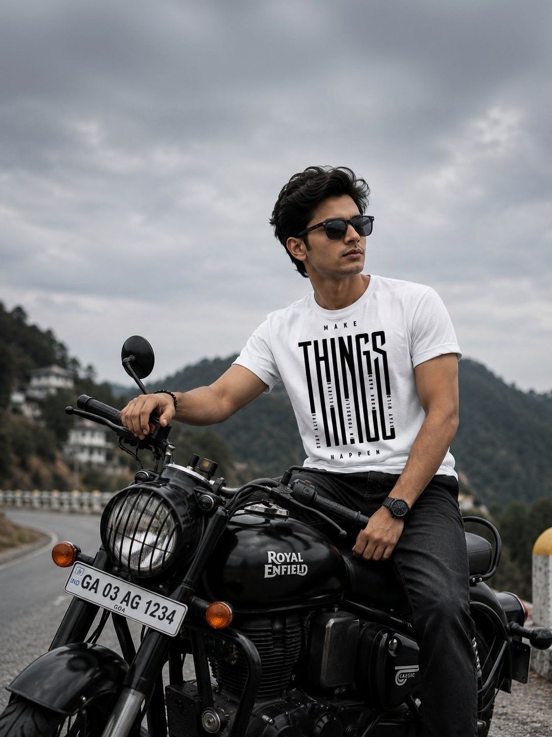 Y TULSI Men Typography Printed T-shirt