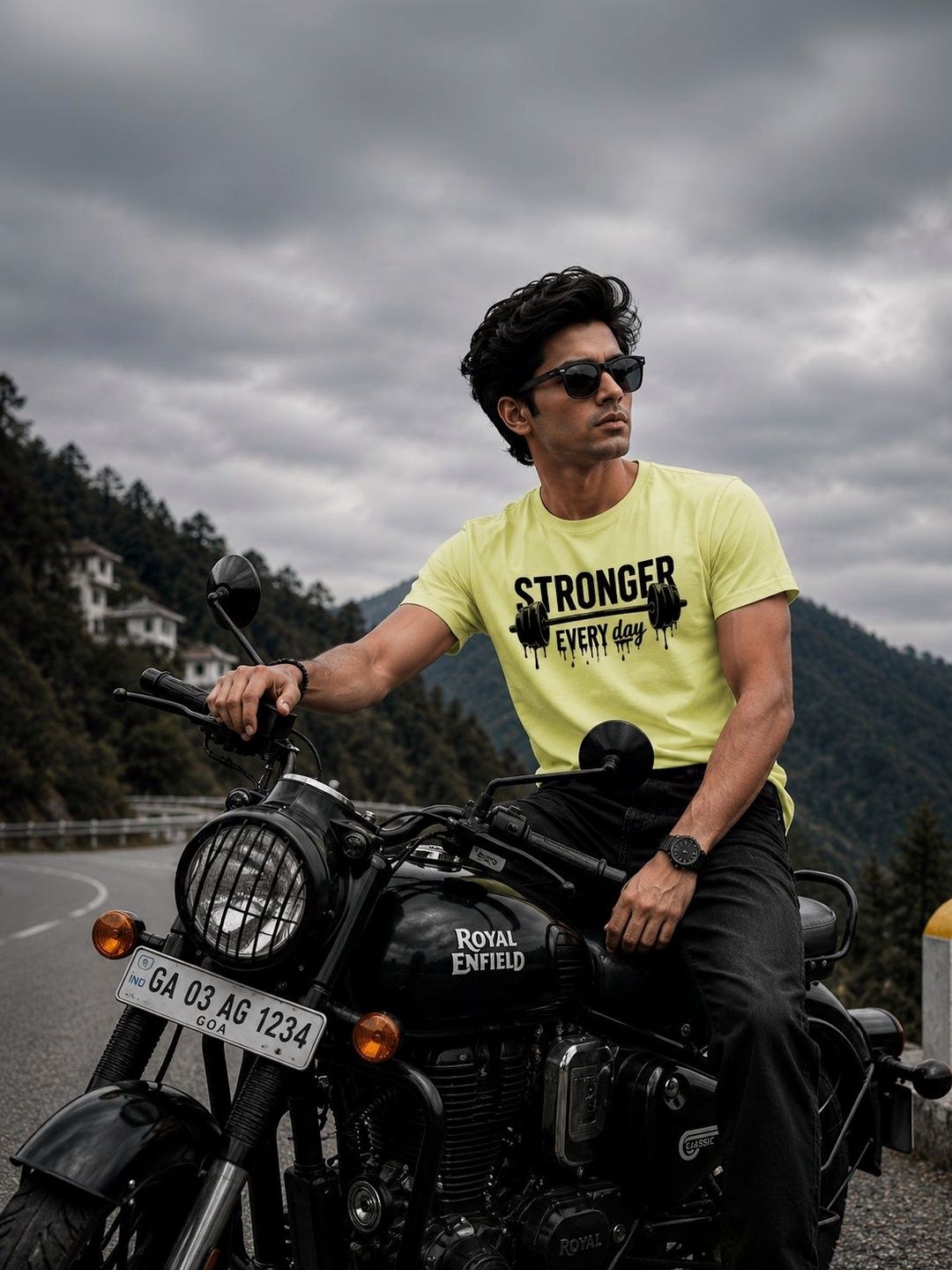 Y TULSI Men Typography Printed T-shirt