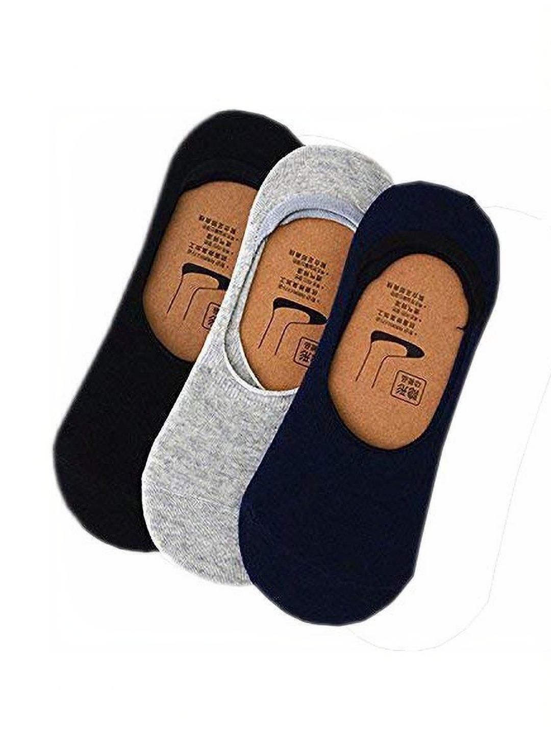 akeet trend Men Pack of 3 Cotton Assorted Shoe Liners Socks