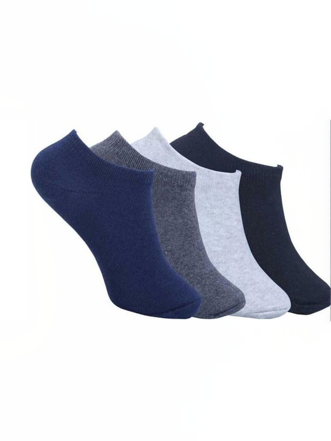 Akeeta Men Pack of 4 Cotton Assorted Shoe Liners Socks