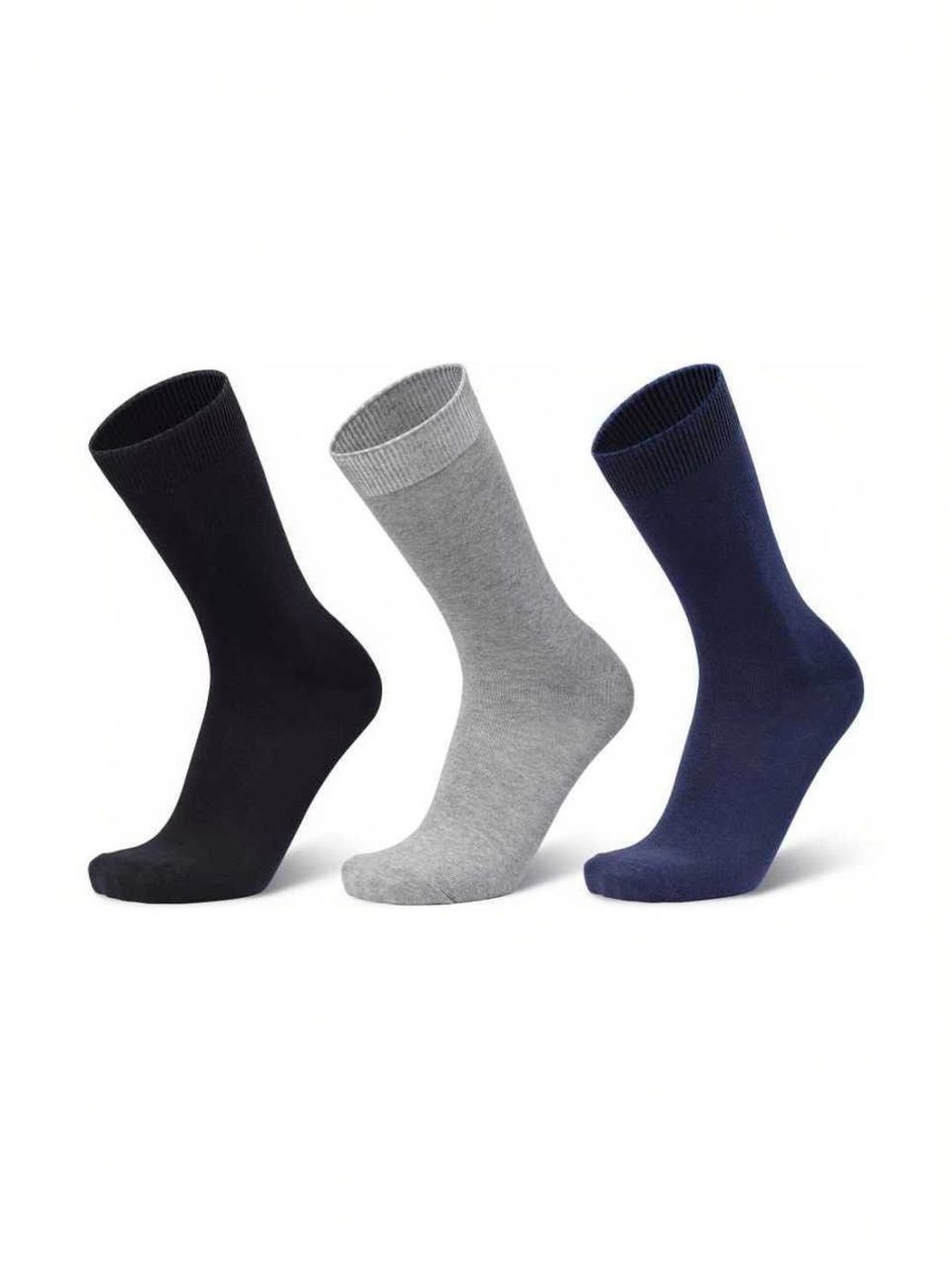 Akeeta Men Pack of 3 Cotton Assorted Calf Length Socks