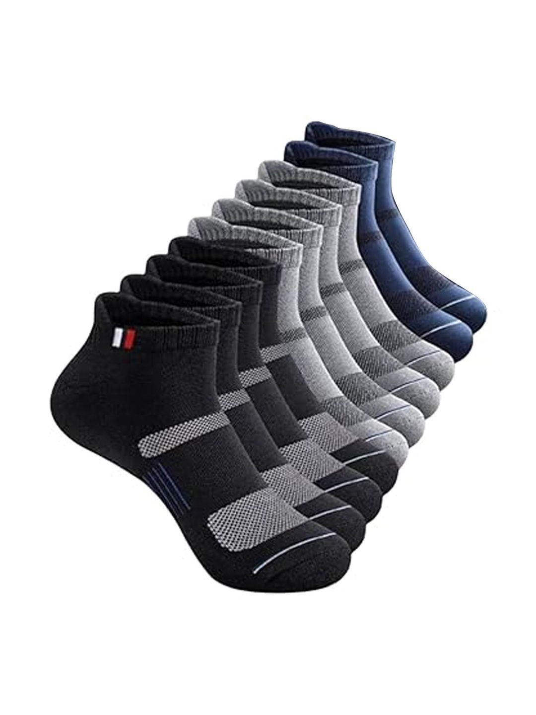 Akeeta Men Pack of 5 Cotton Assorted Patterned Ankle Length Socks