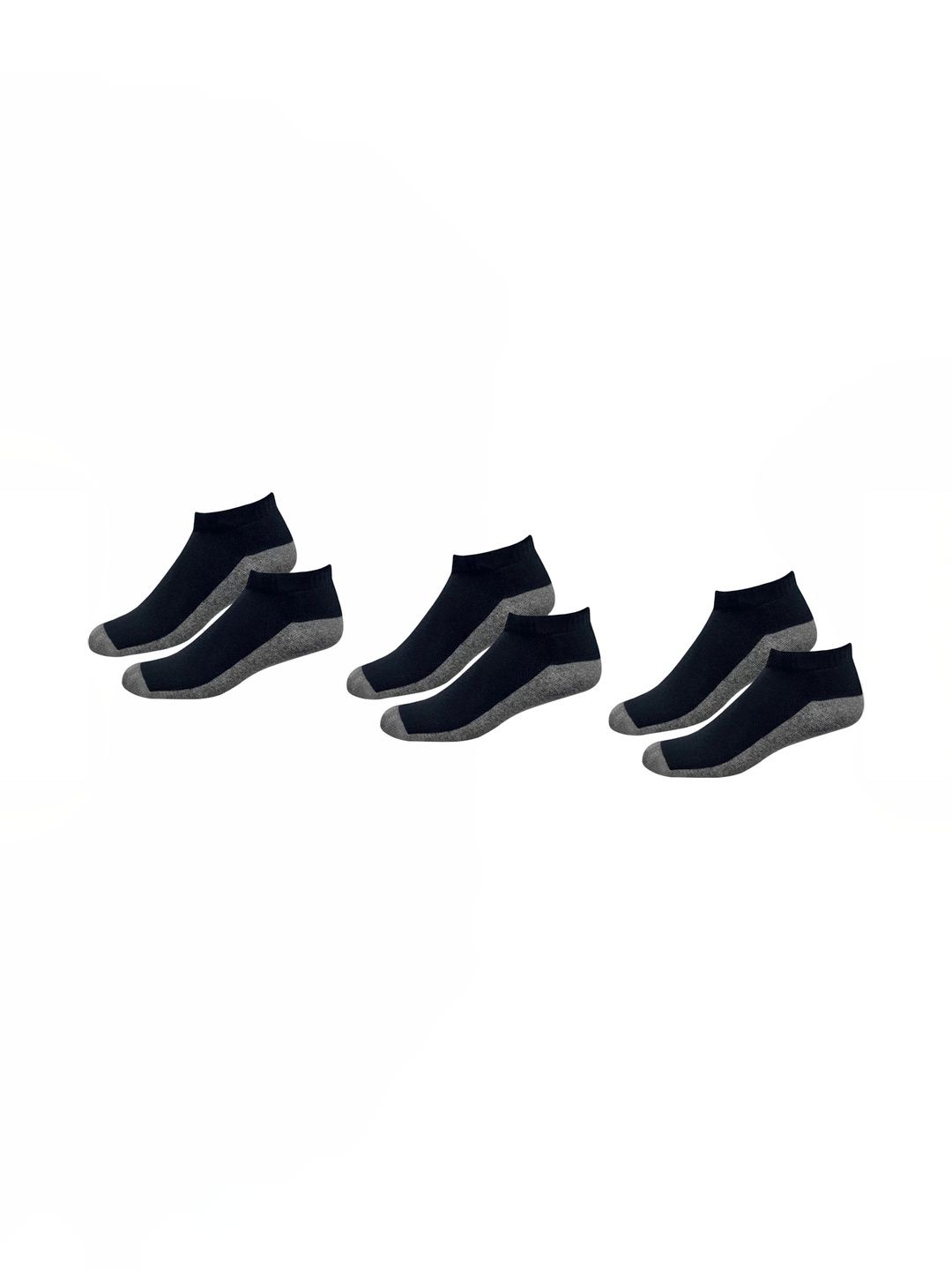 Akeeta Men Pack of 3 Cotton Assorted Colourblocked Ankle Length Socks