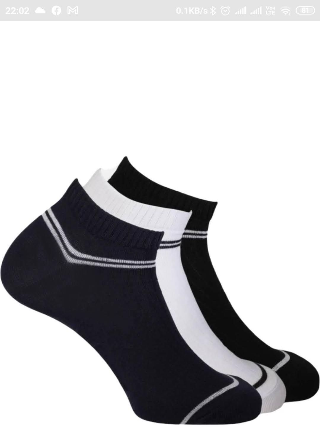 akeet trend Men Pack of 3 Cotton Assorted Colourblocked Ankle Length Socks