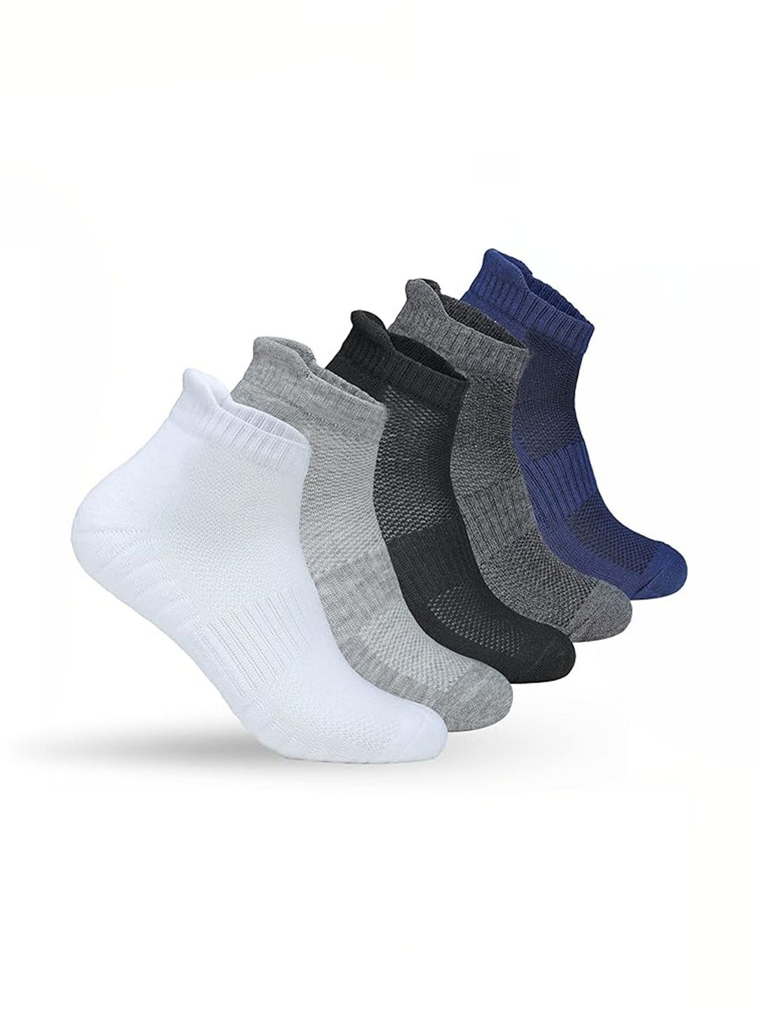 Akeeta Men Pack of 5 Cotton Assorted Patterned Ankle Length Socks