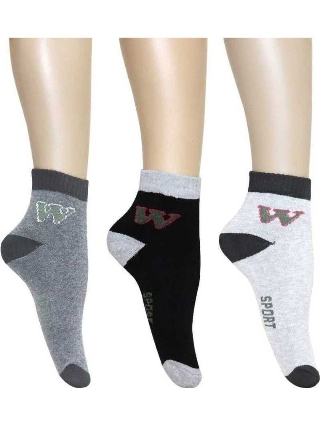 akeet trend Men Pack of 3 Cotton Assorted Patterned Ankle Length Socks