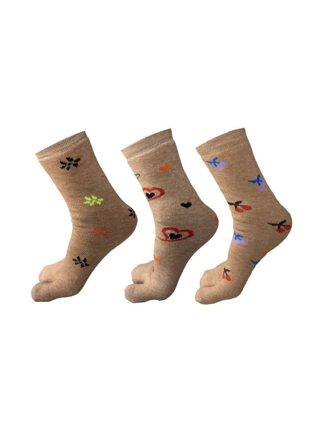 Akeeta Men Pack of 3 Cotton Assorted Patterned Calf Length Socks