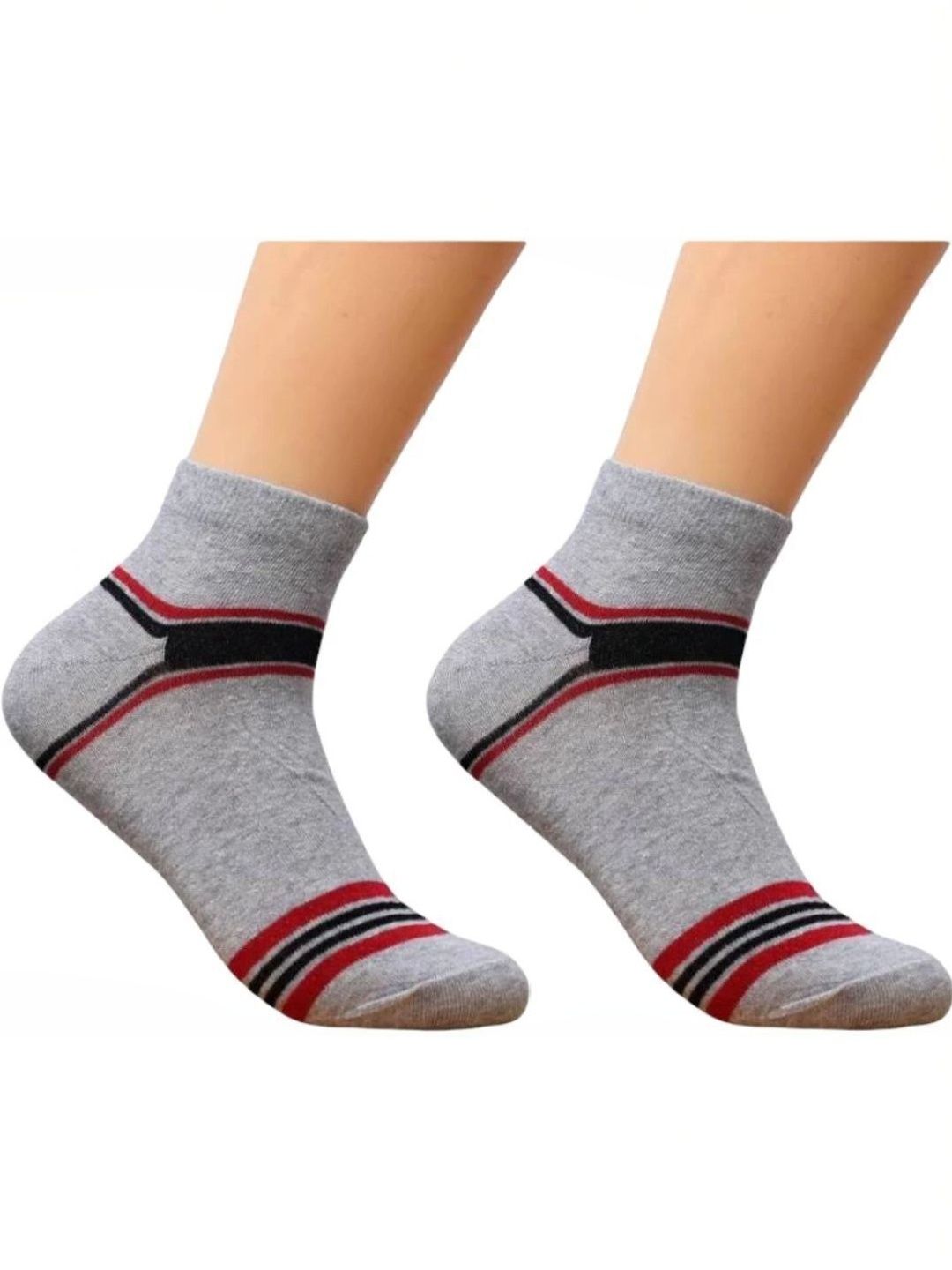 Akeeta Men Cotton Assorted Striped Ankle Length Socks