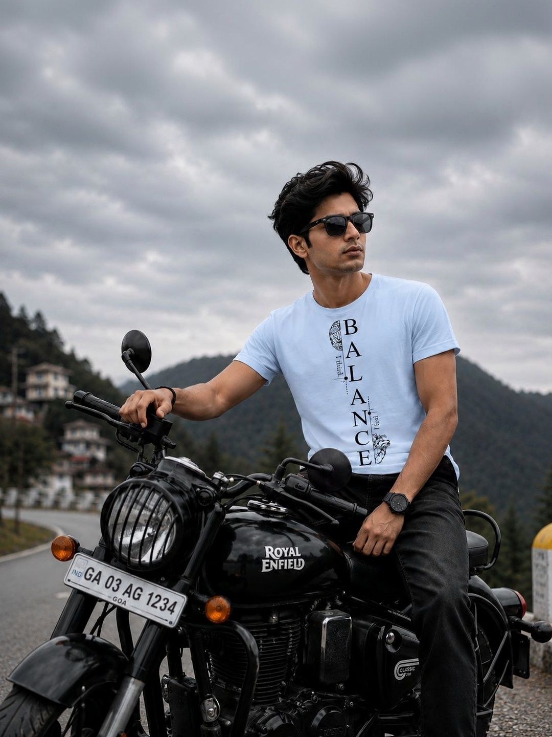 Y TULSI Men Typography Printed T-shirt
