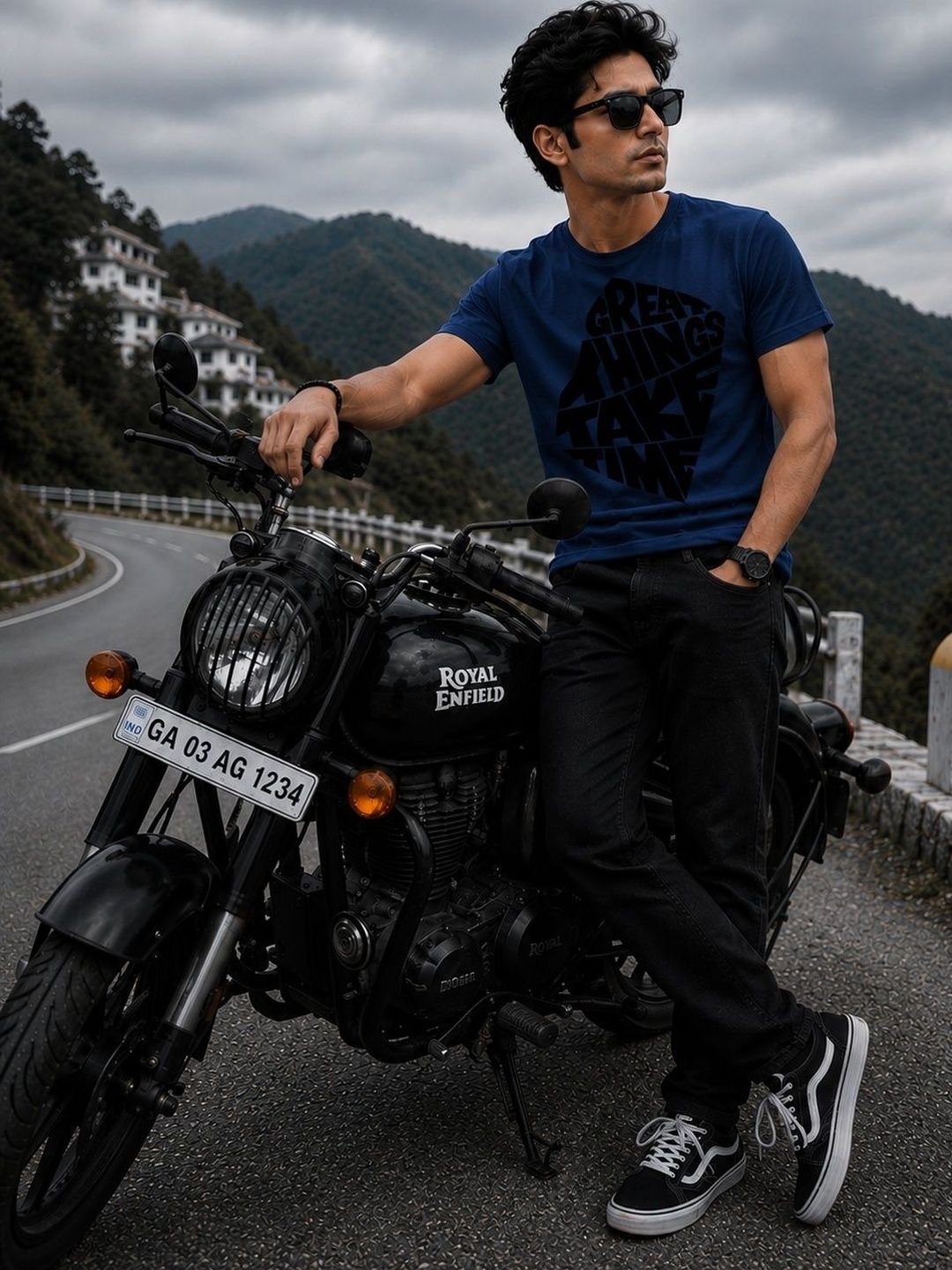 Y TULSI Men Typography Printed T-shirt