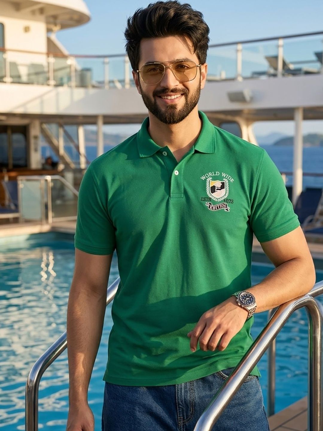 Kook N Keech Men Brand Logo Printed Polo Collar T-shirt