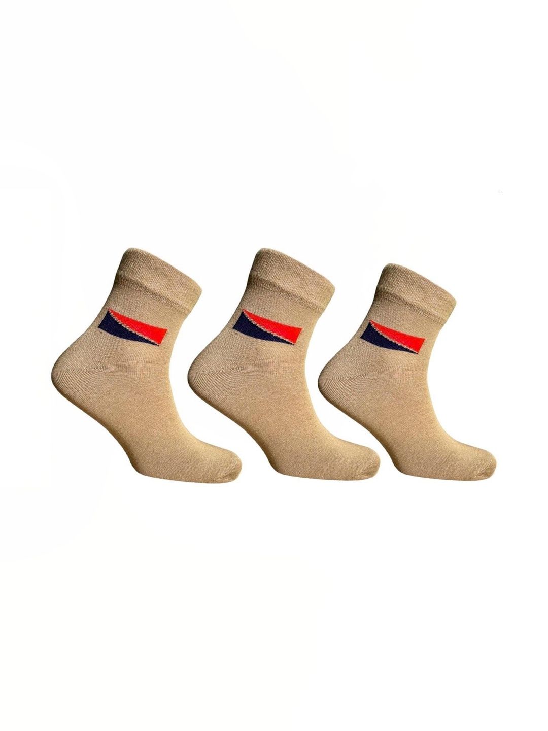 akeet trend Men Pack of 3 Cotton Assorted Colourblocked Ankle Length Socks