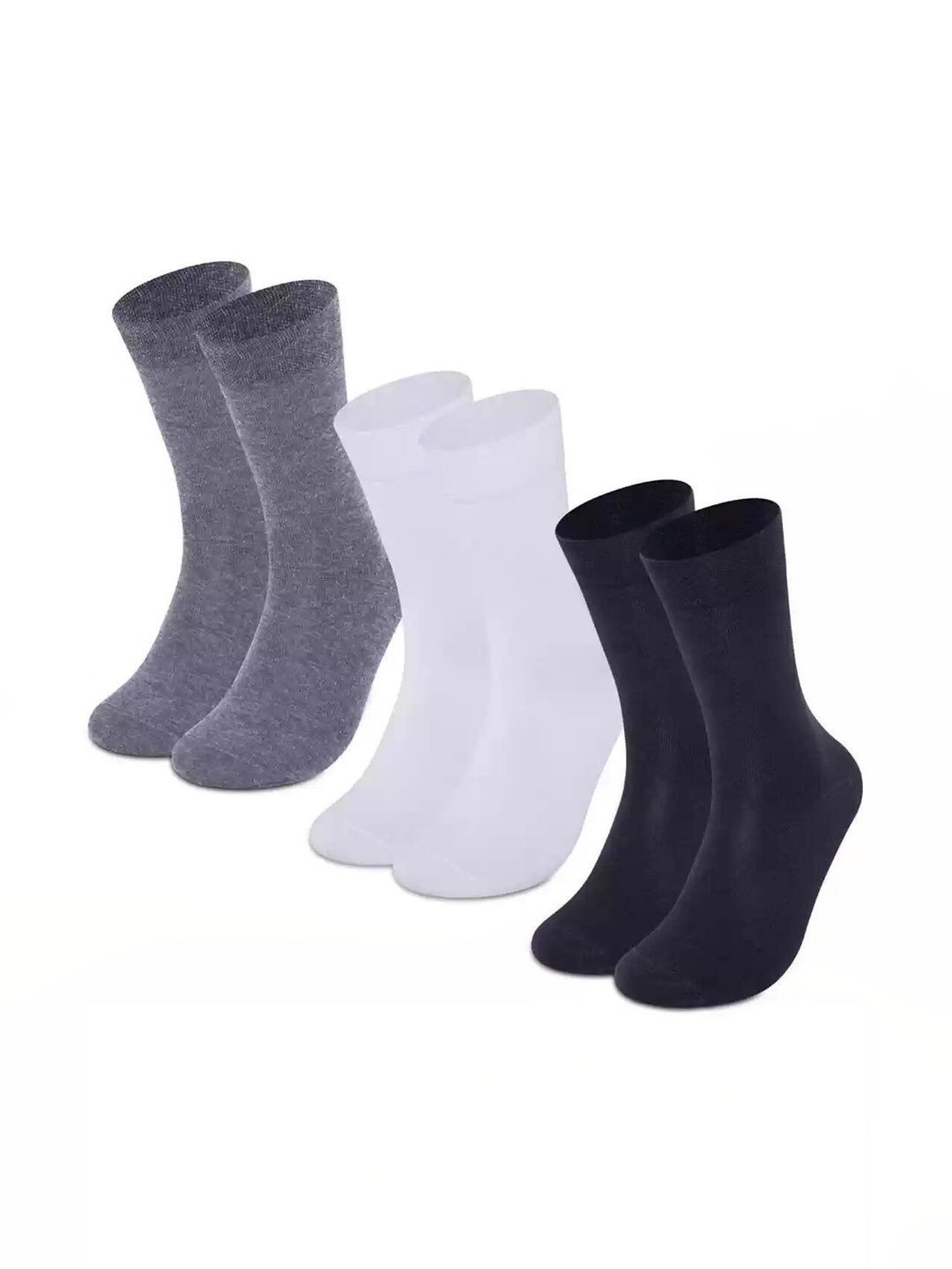akeet trend Men Pack of 3 Cotton Assorted Calf Length Socks
